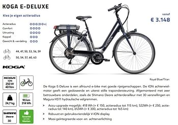 Promoties Koga e-deluxe - Koga - Geldig van 01/02/2017 tot 31/03/2017 bij Fiets