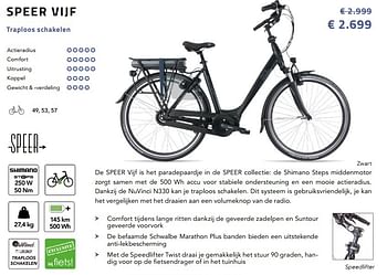 Promoties Speer vijf - Speer - Geldig van 01/02/2017 tot 31/03/2017 bij Fiets