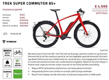 Promoties Trek super commuter 8s+ - Trek - Geldig van 01/02/2017 tot 31/03/2017 bij Fiets