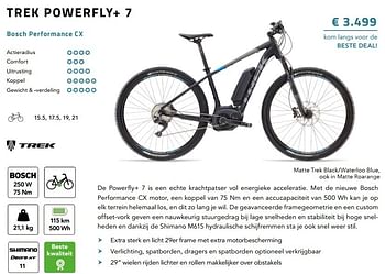 Promoties Trek powerfly+ 7 - Trek - Geldig van 01/02/2017 tot 31/03/2017 bij Fiets