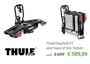 Promoties Thule easyfold xt voor twee of drie fietsen - Thule - Geldig van 01/02/2017 tot 31/03/2017 bij Fiets