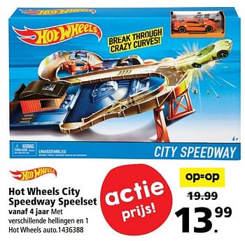 Promoties Hot wheels city speedway speelset - Hot Wheels - Geldig van 20/03/2017 tot 02/04/2017 bij Bart Smit