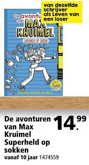 Promoties De avonturen van max kruimel superheld op sokken - Huismerk - Bart Smit - Geldig van 20/03/2017 tot 02/04/2017 bij Bart Smit