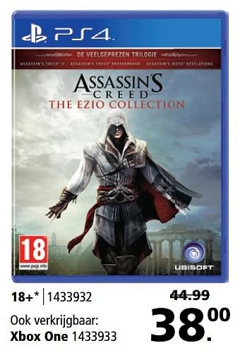 Promoties Assassin`s creed the ezio collection - Ubisoft - Geldig van 20/03/2017 tot 02/04/2017 bij Bart Smit
