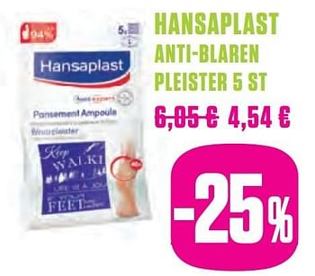 Promoties Hansaplast anti-blaren pleister 5 st - Hansaplast - Geldig van 06/03/2017 tot 20/06/2017 bij Medi-Market