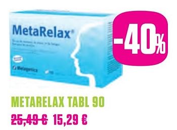 Promoties Metarelax tabl 90 - Metarelax - Geldig van 06/03/2017 tot 20/06/2017 bij Medi-Market