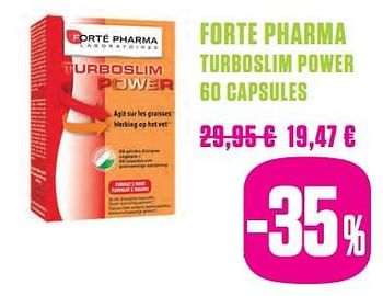 Promotions Forte pharma turboslim power 60 capsules - Forte pharma - Valide de 06/03/2017 à 20/06/2017 chez Medi-Market