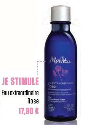 Promotions Je stimule eau extraordinaire rose - Melvita - Valide de 06/03/2017 à 20/06/2017 chez Medi-Market