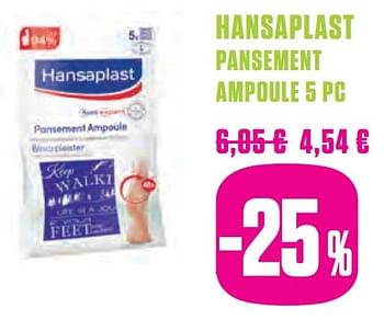Promotions Hansaplast pansement ampoule - Hansaplast - Valide de 06/03/2017 à 20/06/2017 chez Medi-Market