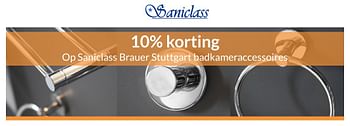 Promoties 10% korting op saniclass brauer stuttgart badkameraccessoire - Saniclass - Geldig van 01/04/2017 tot 30/04/2017 bij Sanitairwinkel