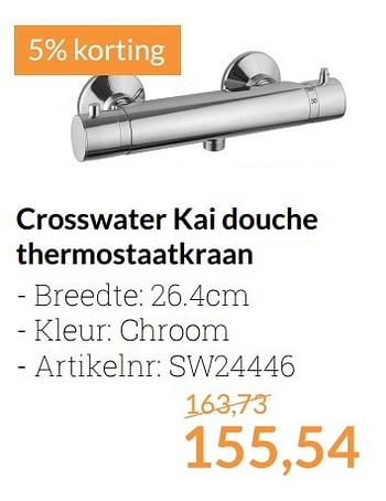 Promoties Crosswater kai douche thermostaatkraan - Crosswater - Geldig van 01/04/2017 tot 30/04/2017 bij Sanitairwinkel