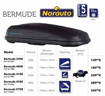Promoties Bermude 3300 - Norauto - Geldig van 01/04/2017 tot 31/03/2018 bij Auto 5