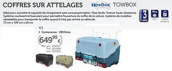 Promoties Coffres sur attelages towbox v1 - TowBox - Geldig van 01/04/2017 tot 31/03/2018 bij Auto 5