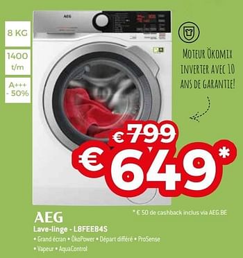 Exellent Lave-linge - l8fee84s AEG (Elektrische apparaten) - Geldig tot 30/04/17 - Promobutler