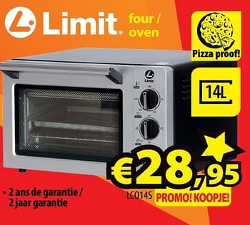 Promoties Limit four - oven lco14s - Limit - Geldig van 01/04/2017 tot 30/04/2017 bij ElectroStock
