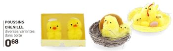 Promotions Poussins chenille - Produit Maison - Action - Valide de 20/03/2017 à 16/04/2017 chez Action