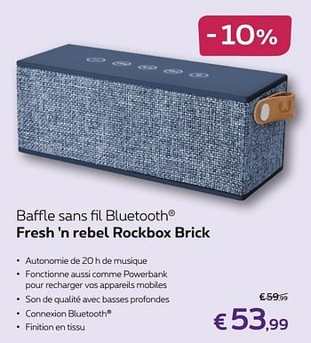 Promotions Fresh `n rebel rockbox brick - Fresh 'n Rebel - Valide de 03/04/2017 à 01/05/2017 chez Proximus