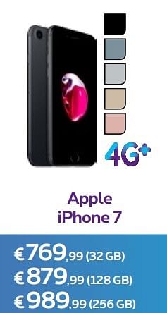 Promotions Apple iphone 7 - Apple - Valide de 03/04/2017 à 01/05/2017 chez Proximus