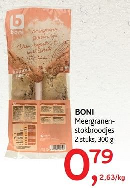 Promoties Boni meergranenstokbroodjes - Boni - Geldig van 19/04/2017 tot 02/05/2017 bij Alvo
