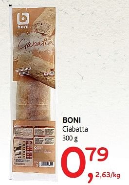 Promoties Boni ciabatta - Boni - Geldig van 19/04/2017 tot 02/05/2017 bij Alvo