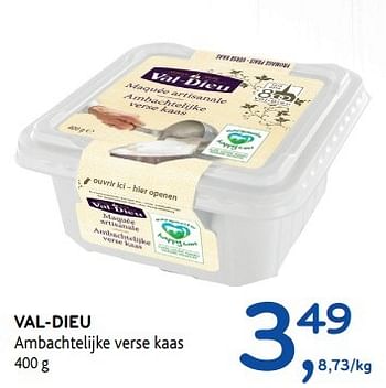 Promotions Val-dieu ambachtelijke verse kaas - Val Dieu - Valide de 19/04/2017 à 02/05/2017 chez Alvo
