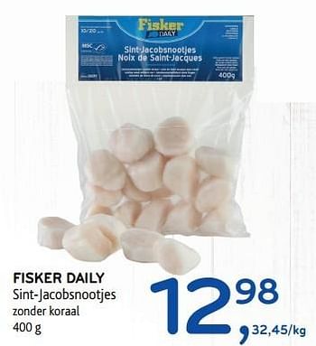 Promoties Fisker daily sint-jacobsnootjes zonder koraal - Fisker - Geldig van 19/04/2017 tot 02/05/2017 bij Alvo