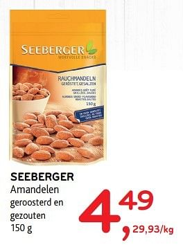 Promotions Seeberger amandelen geroosterd en gezouten - Seeberger - Valide de 19/04/2017 à 02/05/2017 chez Alvo