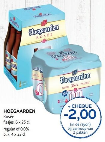 Promotions Hoegaarden rosée - Hoegaarden - Valide de 19/04/2017 à 02/05/2017 chez Alvo