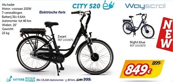 Promoties City 520 elektrische fiets - Wayscrall - Geldig van 23/04/2017 tot 28/05/2017 bij Auto 5