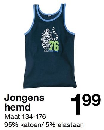 Promoties Jongens hemd - Huismerk - Zeeman  - Geldig van 22/04/2017 tot 05/05/2017 bij Zeeman
