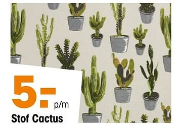 cijfer bros Netjes Huismerk - Kwantum Stof cactus - Promotie bij Kwantum