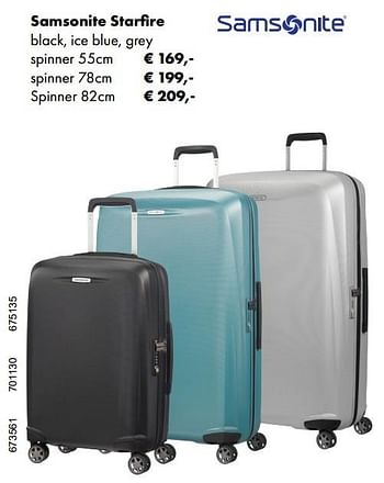 Promoties Samsonite starfire - Samsonite - Geldig van 24/04/2017 tot 31/05/2017 bij Multi Bazar