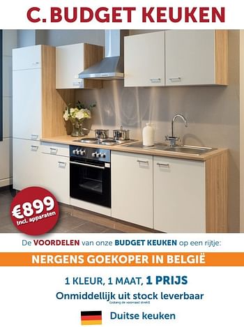 Promotions C.budget keuken - Produit maison - Zelfbouwmarkt - Valide de 01/08/2019 à 31/12/2020 chez Zelfbouwmarkt