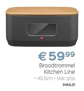 Promoties Broodtrommel kitchen line - Hailo - Geldig van 27/04/2017 tot 31/05/2017 bij ShopWillems