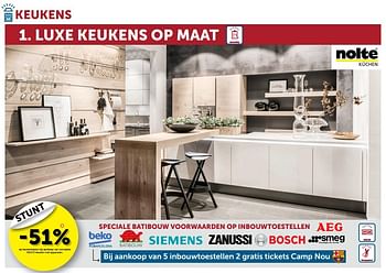 Promoties Luxe keukens op maat - Nolte Küchen - Geldig van 02/05/2017 tot 29/05/2017 bij Zelfbouwmarkt