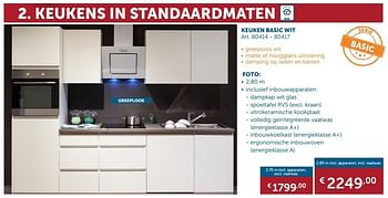 Promoties Basic keuken wit - Huismerk - Zelfbouwmarkt - Geldig van 02/05/2017 tot 29/05/2017 bij Zelfbouwmarkt
