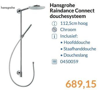 Promoties Hansgrohe raindance connect douchesysteem - Hansgrohe - Geldig van 01/05/2017 tot 31/05/2017 bij Sanitairwinkel