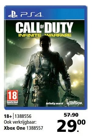 Promoties Playstation 4 call of duty infinite warfare - Activision - Geldig van 17/04/2017 tot 07/05/2017 bij Bart Smit