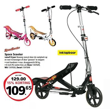 Promoties Space scooter roze - SpaceScooter - Geldig van 17/04/2017 tot 07/05/2017 bij Bart Smit