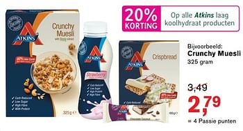 Promoties Crunchy muesli - Atkins - Geldig van 18/04/2017 tot 17/05/2017 bij Holland & Barret