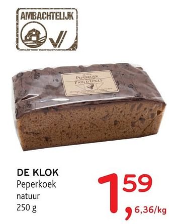Promotions De klok peperkoek - De Klok - Valide de 03/05/2017 à 16/05/2017 chez Alvo