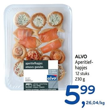 Promoties Alvo aperitiefhapjes - Huismerk - Alvo - Geldig van 03/05/2017 tot 16/05/2017 bij Alvo