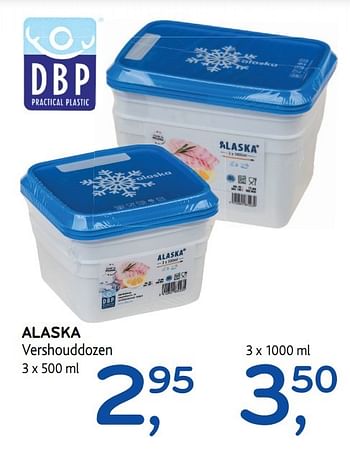 Promoties Alaska vershouddozen - DBP - Geldig van 03/05/2017 tot 16/05/2017 bij Alvo