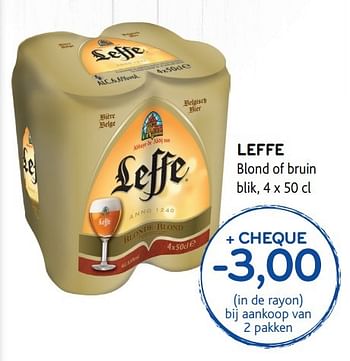 Promoties Leffe blond of bruin - Leffe - Geldig van 03/05/2017 tot 16/05/2017 bij Alvo