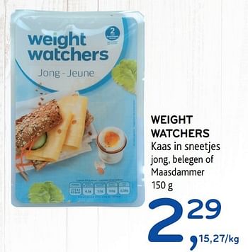 Promoties Weight watchers kaas in sneetjes jong, belegen of maasdammer - Weight Watchers - Geldig van 03/05/2017 tot 16/05/2017 bij Alvo