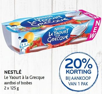 Promoties Nestlé le yaourt à la grecque - Nestlé - Geldig van 03/05/2017 tot 16/05/2017 bij Alvo
