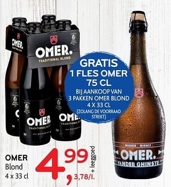 Promoties Omer blond - Omer - Geldig van 03/05/2017 tot 16/05/2017 bij Alvo