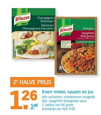 Knorr Spaghetti Bolognese Saus En Promotion Chez Albert Heijn