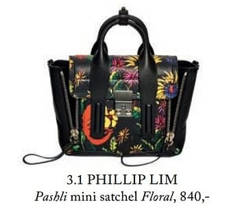 Promoties 3.1 phillip lim pashli mini satchel floral - 3.1 Phillip Lim - Geldig van 16/03/2017 tot 21/09/2017 bij De Bijenkorf