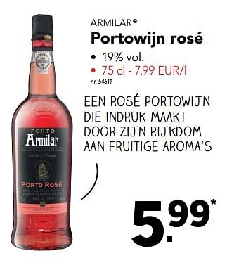 Promoties Rosé portowijn - Armilar - Geldig van 15/05/2017 tot 20/05/2017 bij Lidl